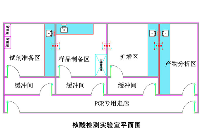 核酸检测实验室平面图