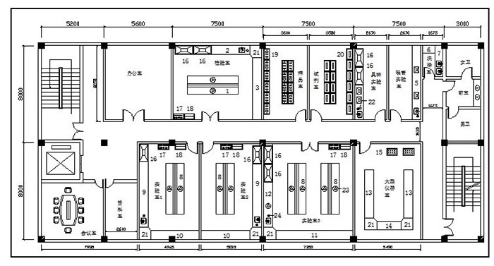 化学实验室设计平面图
