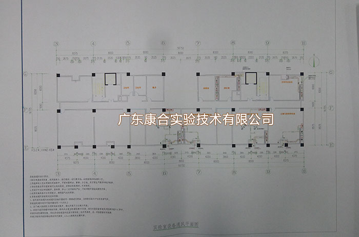 实验室设备通风平面图