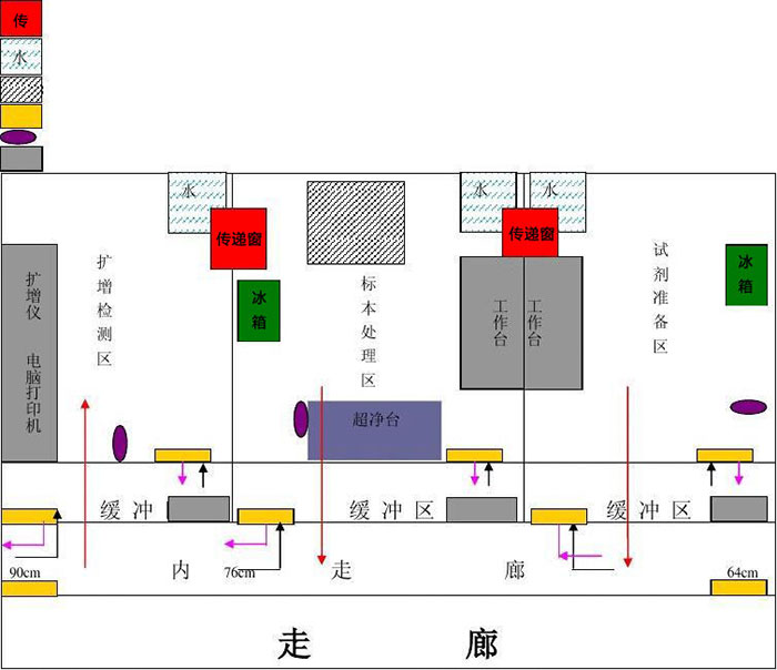 pcr实验室平面规划图